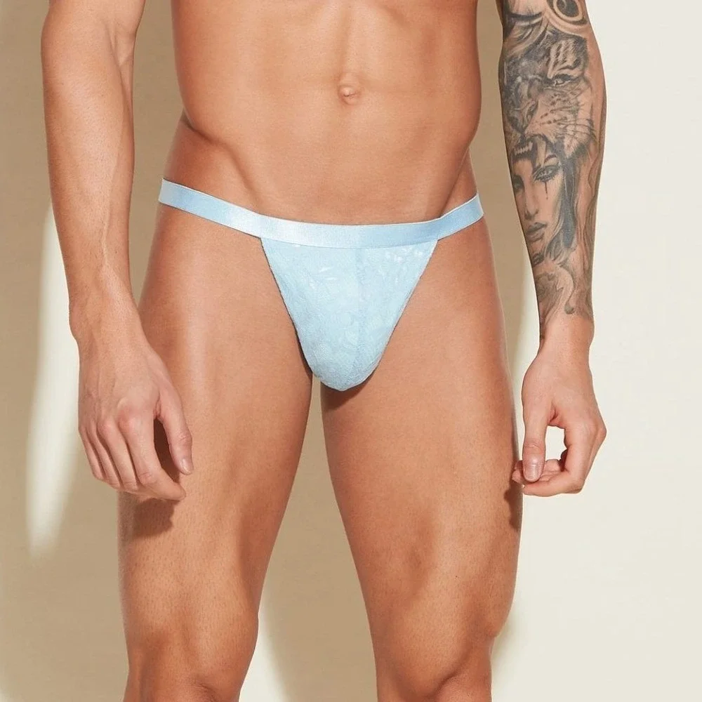 Cosabella Luxurious Italian Lace Thong Men's Mid Rise Stretch Underwear